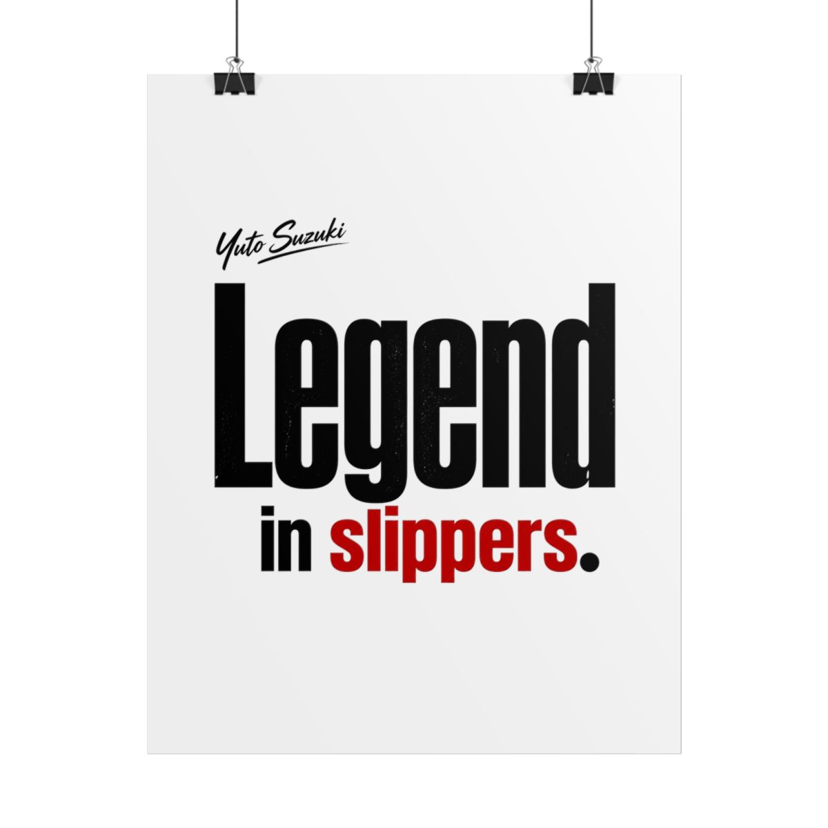 Sakamoto Days "Legend in slippers." Poster