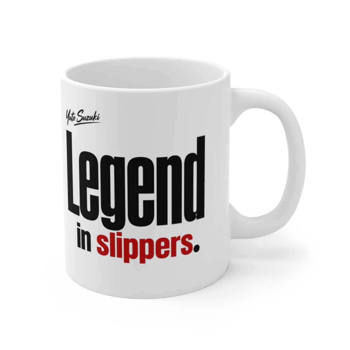 Sakamoto Days "Legend in slippers." White Mug