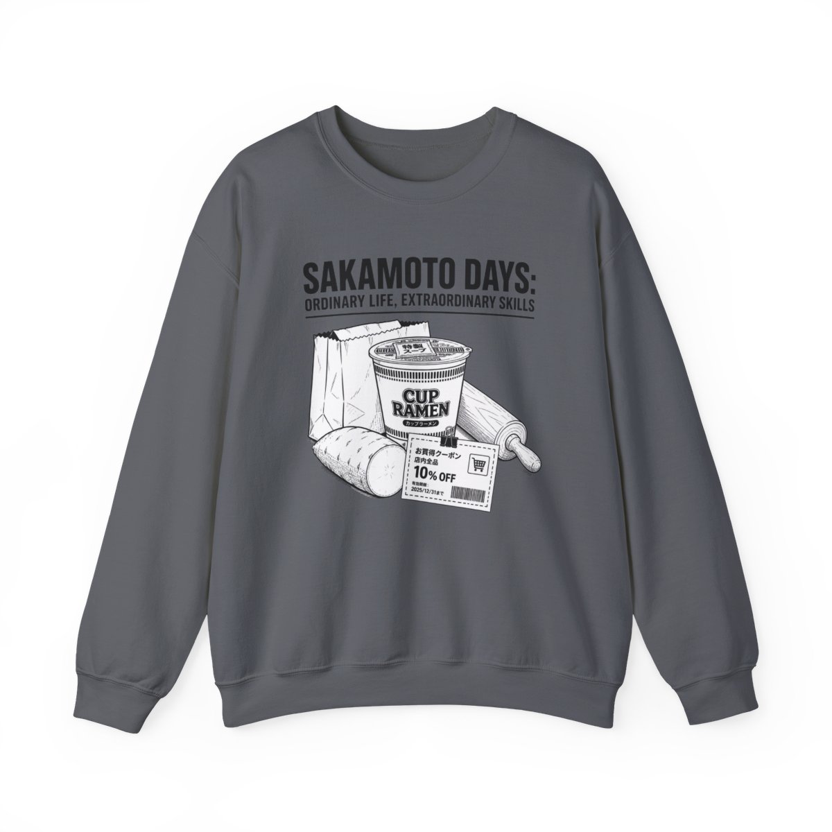 Sakamoto Days "Sakamoto Days: Ordinary Life, Extraordinary Skills" Crewneck - alternate angle 3, merchandise