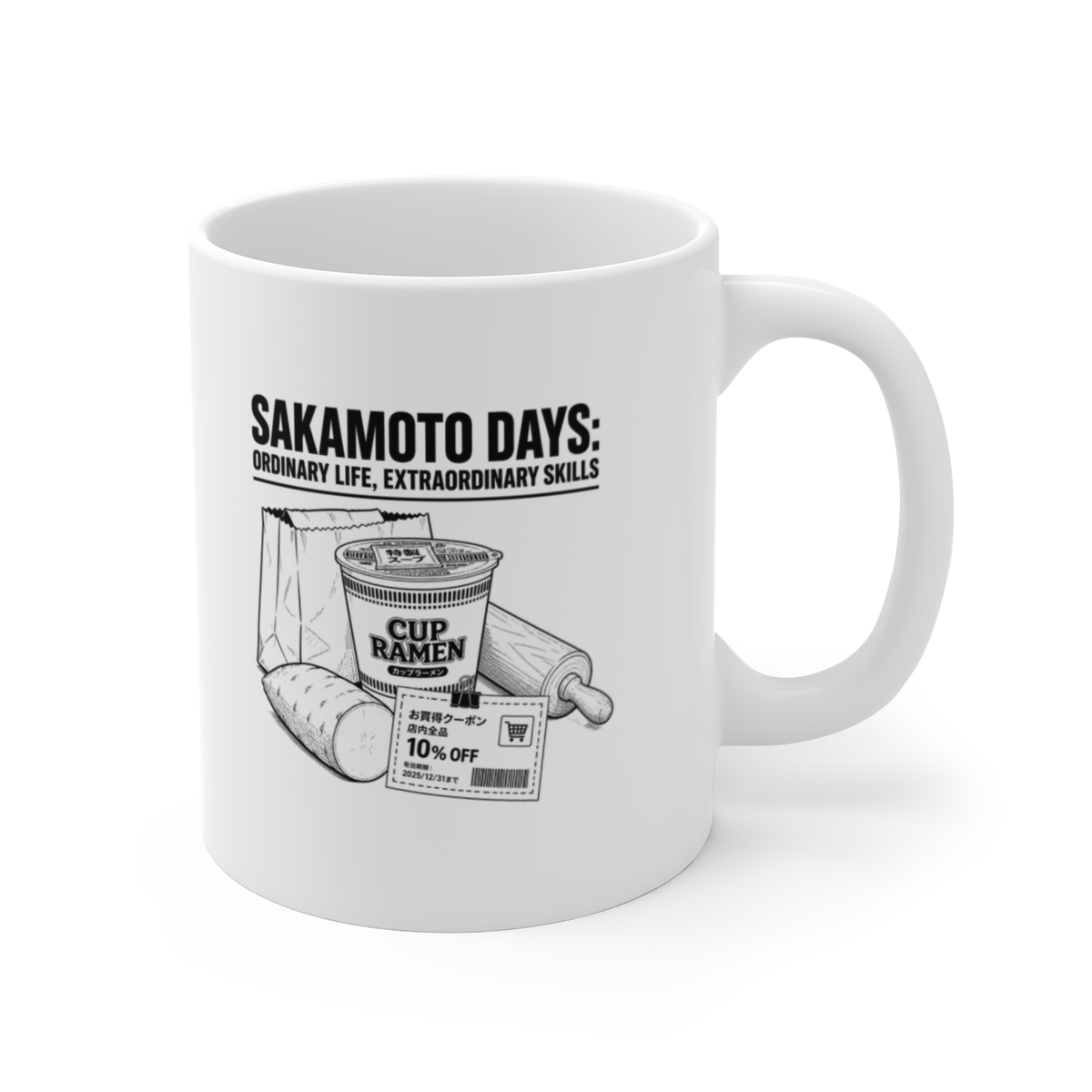Sakamoto Days "Sakamoto Days: Ordinary Life, Extraordinary Skills" White Mug